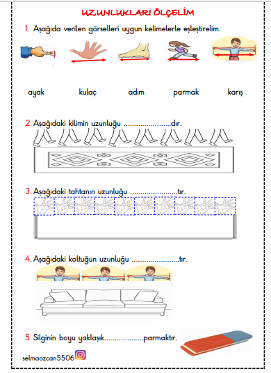 UZUNLUK ÖLÇME KONU ANLATIM VE ALIŞTIRMA 5 SAYFA 