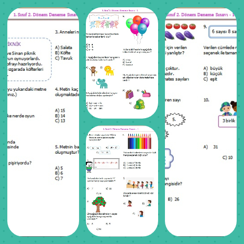 1. Sınıf 2. Dönem Deneme - 1
