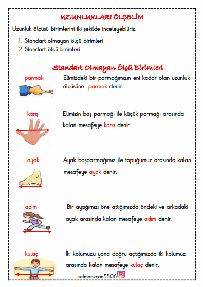 UZUNLUK ÖLÇME KONU ANLATIM VE ALIŞTIRMA 5 SAYFA 