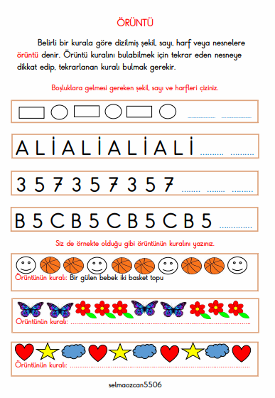 ÖRÜNTÜLER ETKİLEŞİMLİ ÇALIŞMA 5 SAYFA