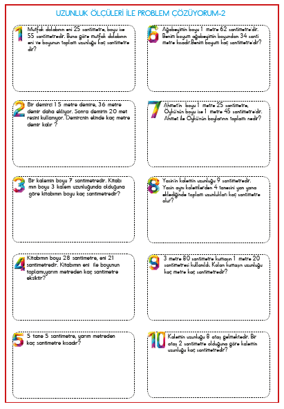 Uzunluk ölçüleri ile problem çözüyorum-2