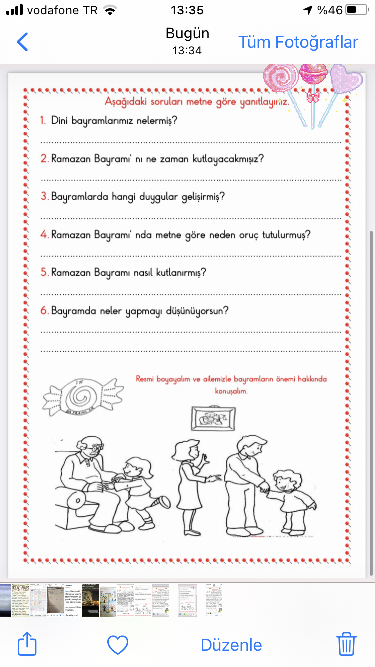 RAMAZAN BAYRAMI ANLAMI VE ÖNEMİ METİN VE ANLAMA SORULARI