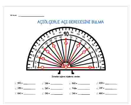 4. SINIF MATEMATİK 17 ( AÇIÖLÇER-AÇI)