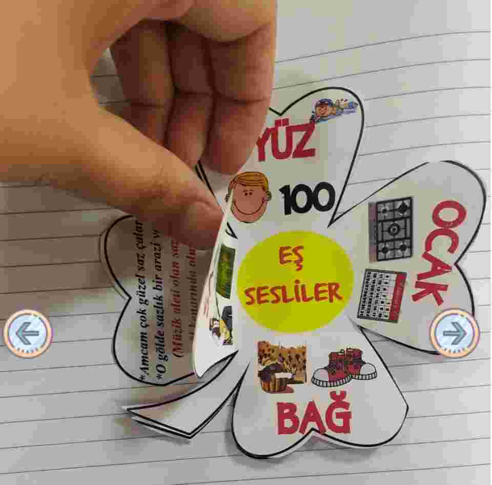 EŞ SESLİ KELİMELER DEFTER ETKİNLİĞİ