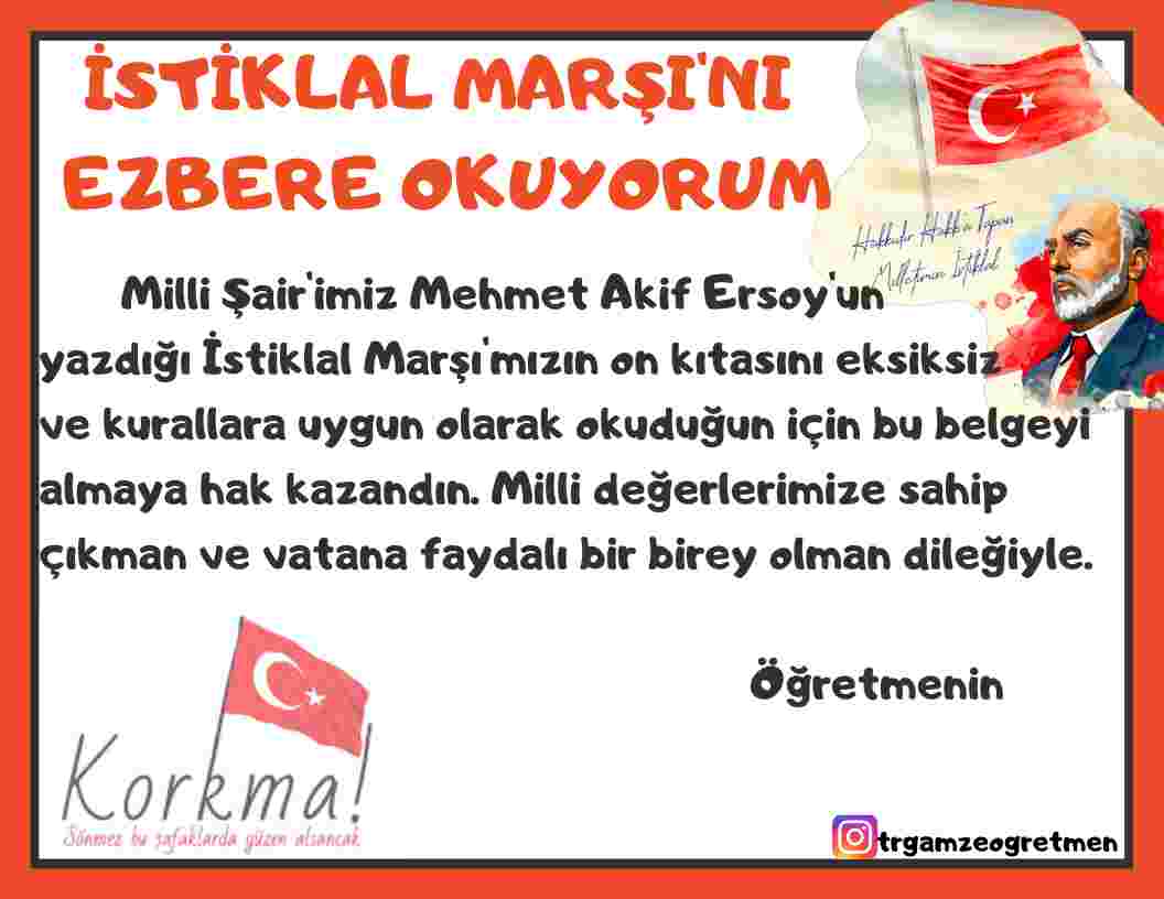 12 Mart İstiklal Marşı'mızın Kabulü