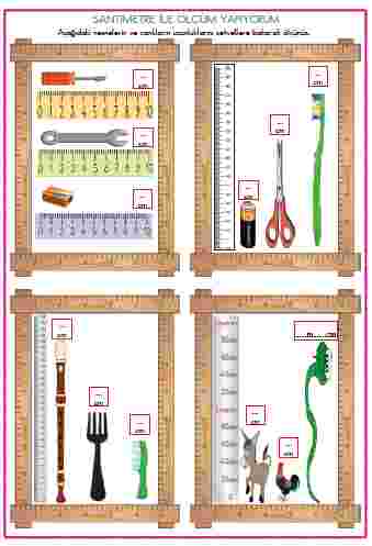 Santimetre ile ölçme yapıyorum