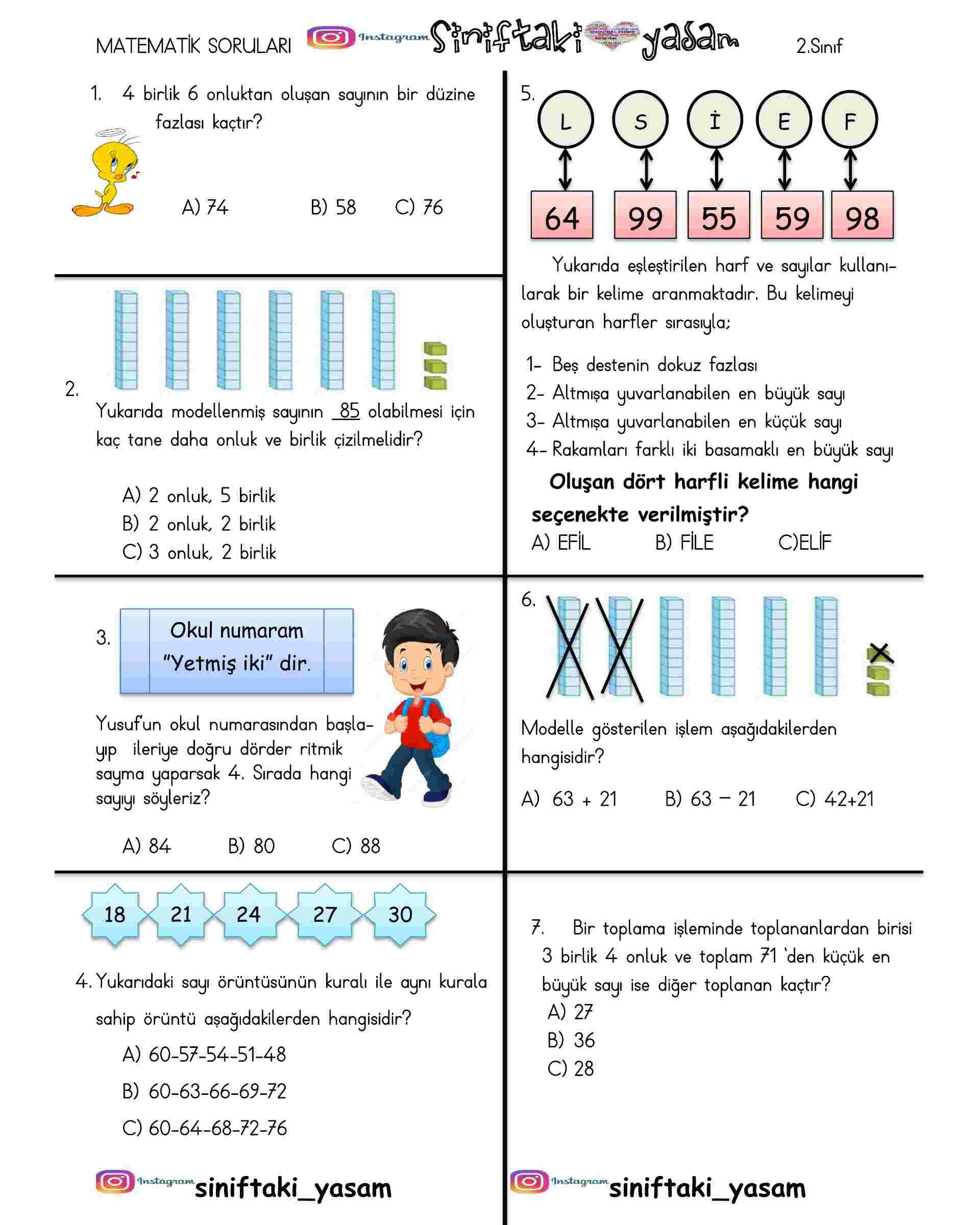 Kasım Tatili Deneme Sınavı Matematik