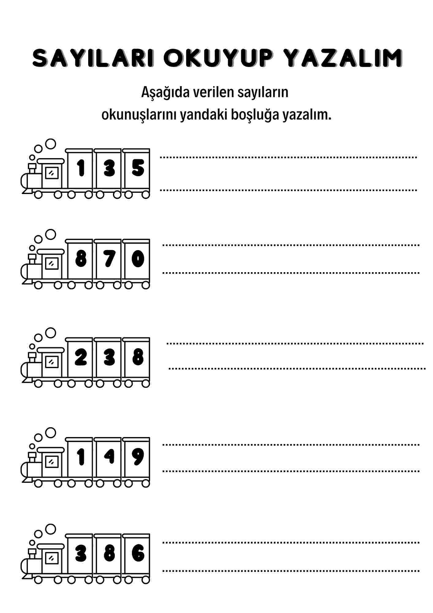 Üç Basamaklı Sayıların Okunuşu ve Yazılışı