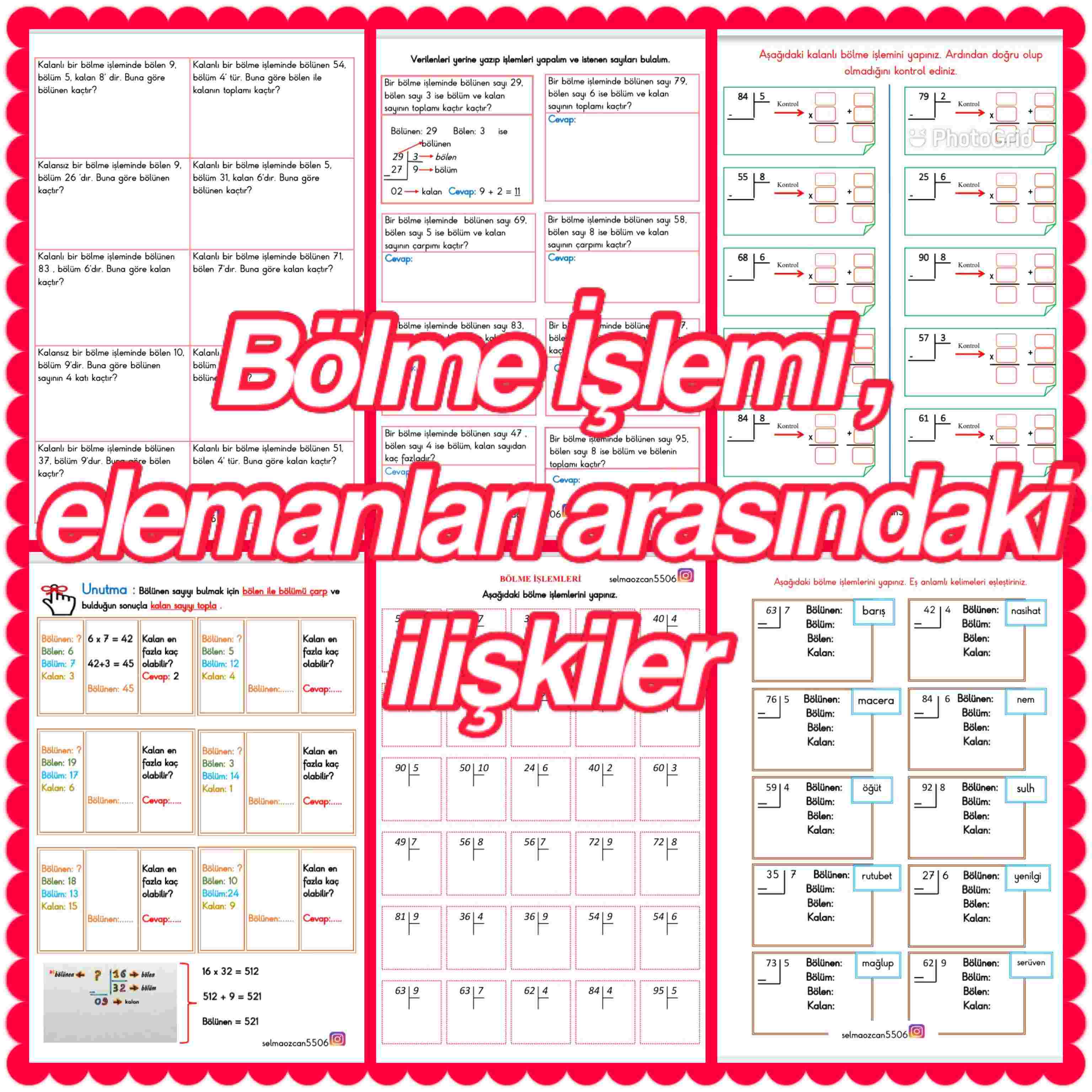 BÖLME İŞLEMİ ALIŞTIRMALARI 6 SAYFA 