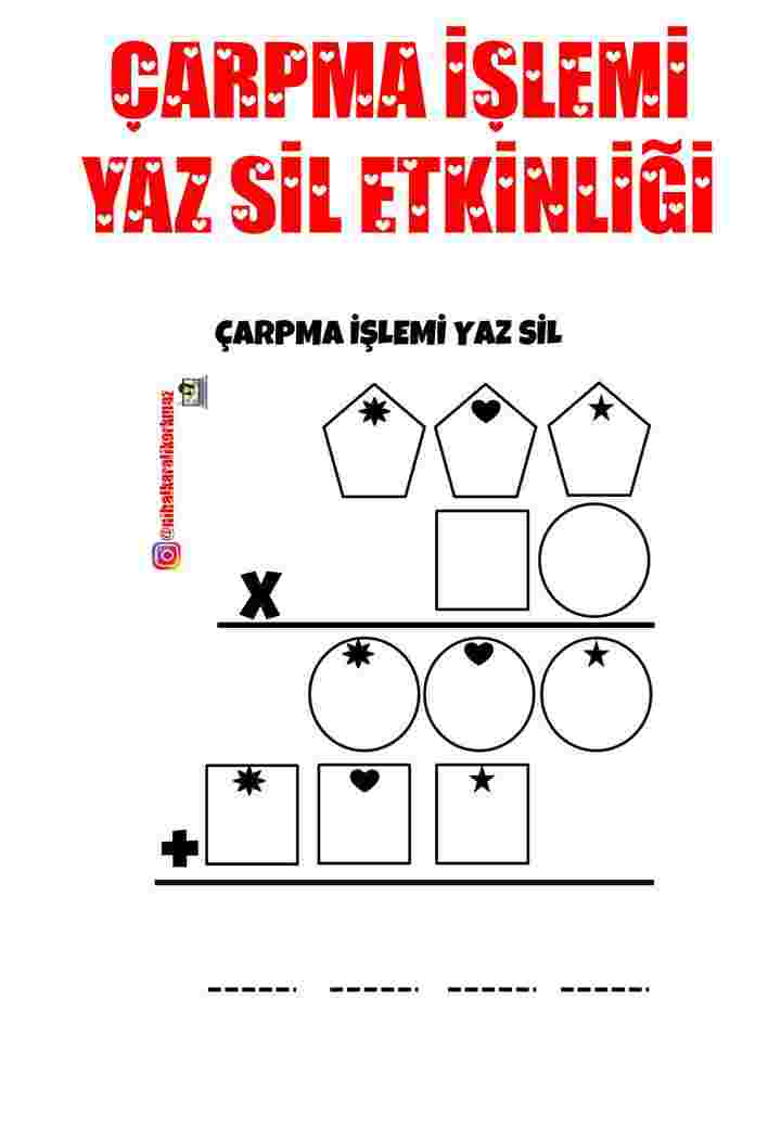 Çarpma İşlemi Yaz Sil