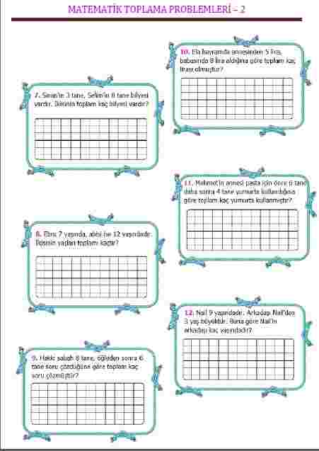 1.SINIF TOPLAMA PROBLEMLERİ - 2