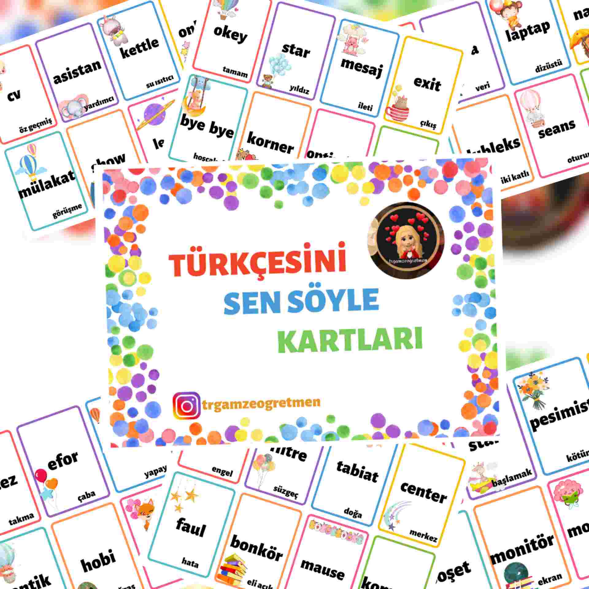 Türkçesini Sen Söyle Kartları