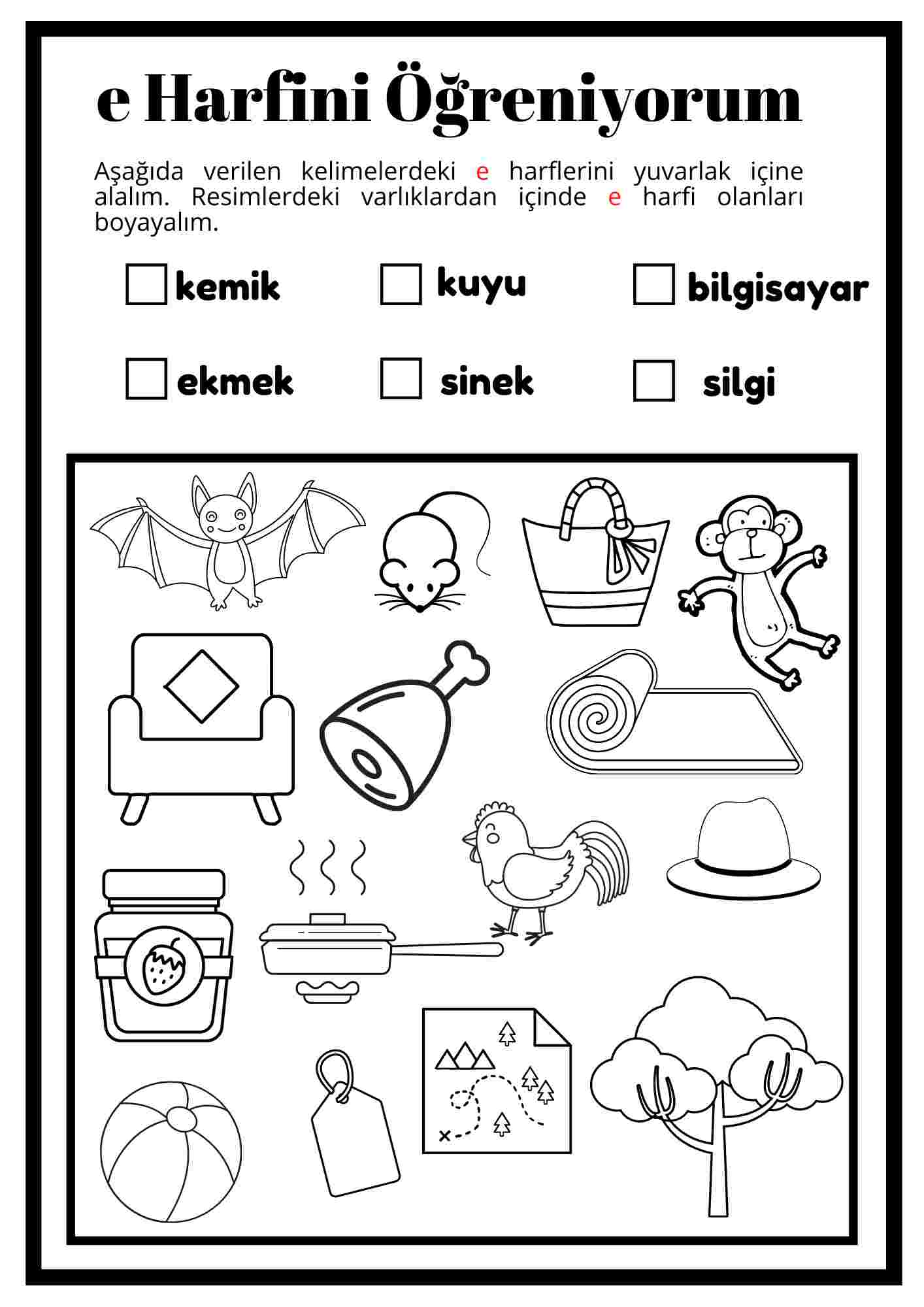 e harfi etkinliği